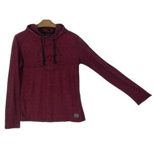 Nwot ALPINESTARS Hoodie Men L Maroon Heather Logo Graphic Drawstring Long Sleeve